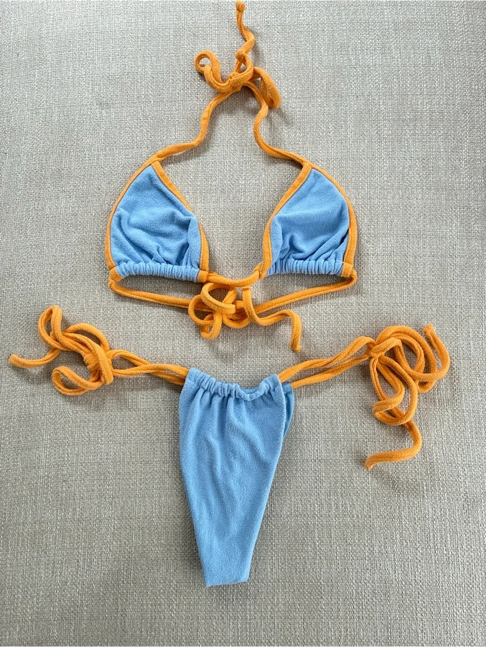 Frankie’s Bikinis Women’s Medium Tia Terry Bikini in Bluebird